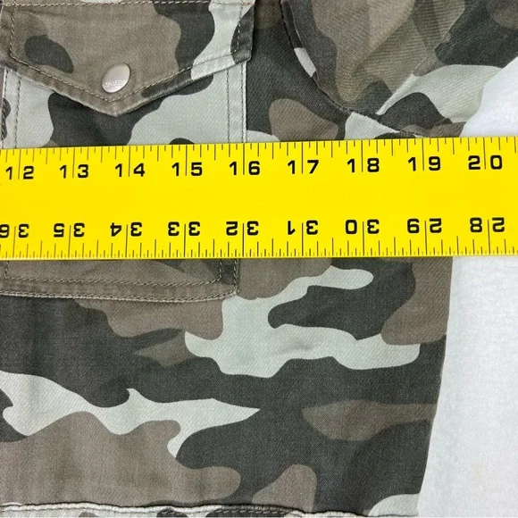 Express Camo Print Military Utility Zip Up drawstring Waist Jacket - Size S/P - Picture 9 of 10